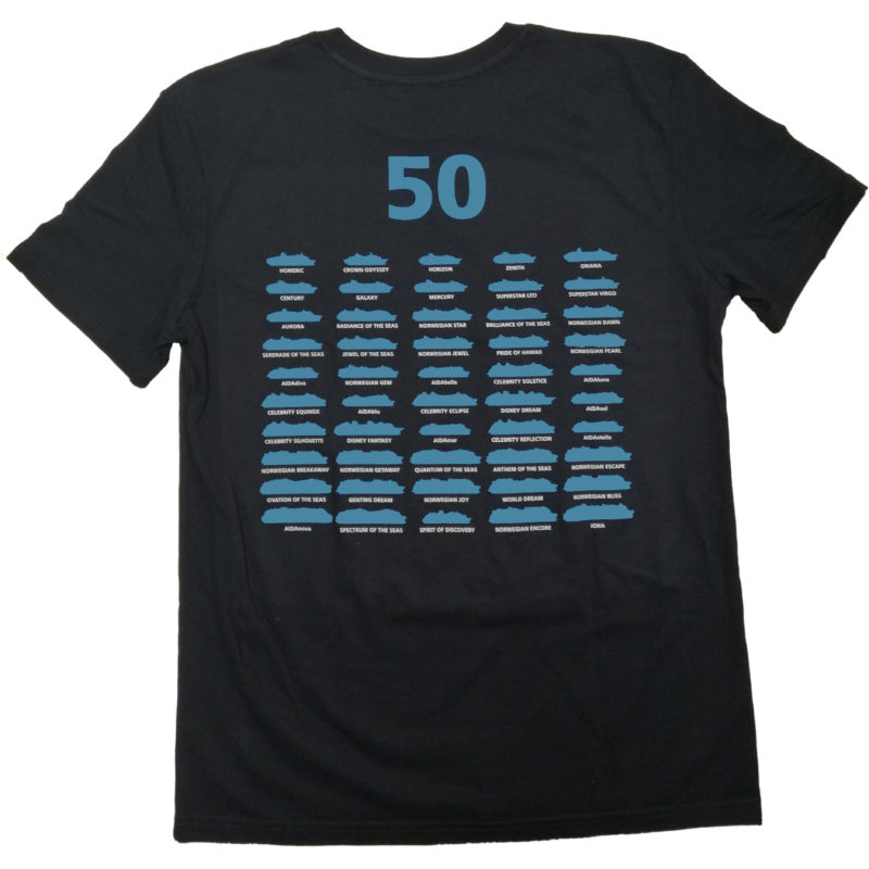 T-Shirt 50. Kreuzfahrtschiff Meyer Werft